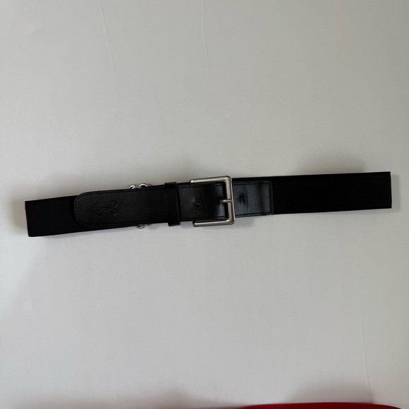 Unisex Under Armour black Leather and elastic baseball belt - Picture 3 of 7